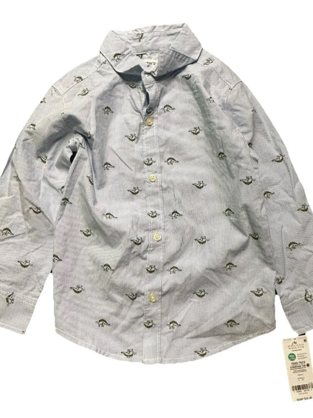 Toddler Boy Button Down Shirts Rugged Butts Flannel Dinosaurs Size 4T